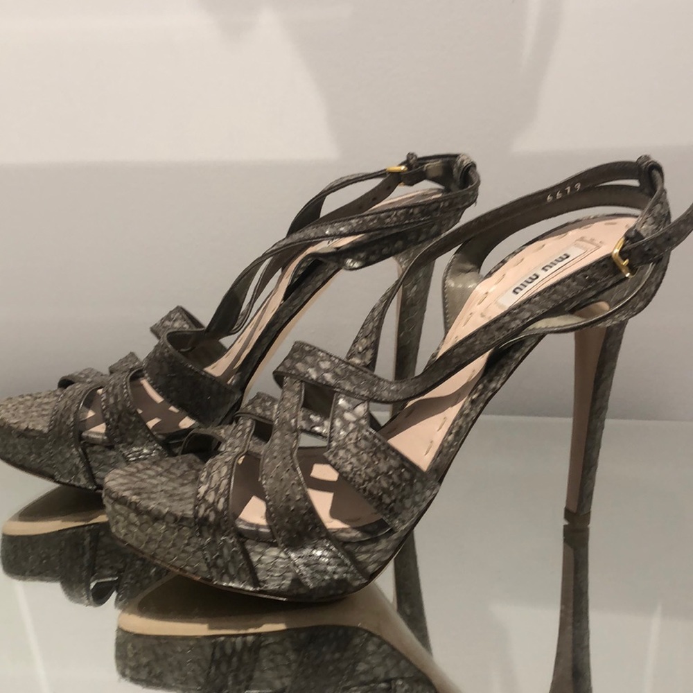 Miu Miu snake heels
